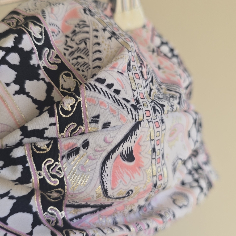 Victoria's Secret Pink and Black Paisley Bandeau Bikini Top ONLY Size 34C - Picture 4 of 5